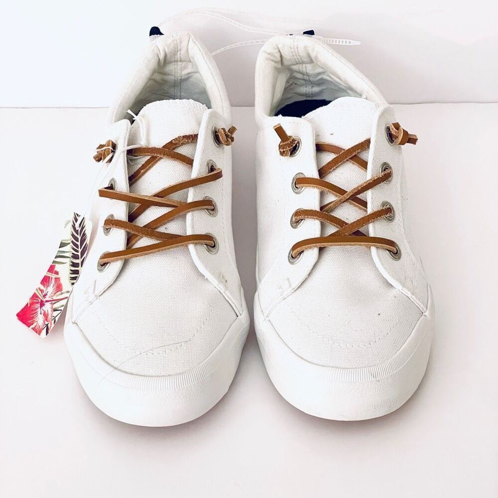 NWT TOMMY BAHAMA 8 White No-Tie Shoelaces Memory foam Cushioned Comfy Sneakers - Picture 10 of 13